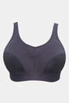 Parfait Padded Racerback Sports Bra - Black and Pink Blush — thumbnail 5